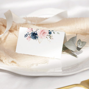Carte De Placement Mariage rose de la marine rose vif