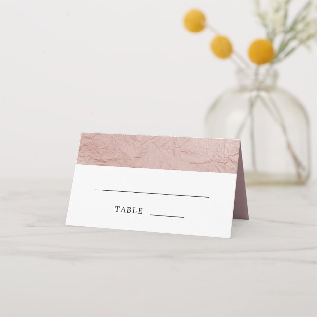 Carte De Placement Mariage rose Rose poussiéreux (Devant)