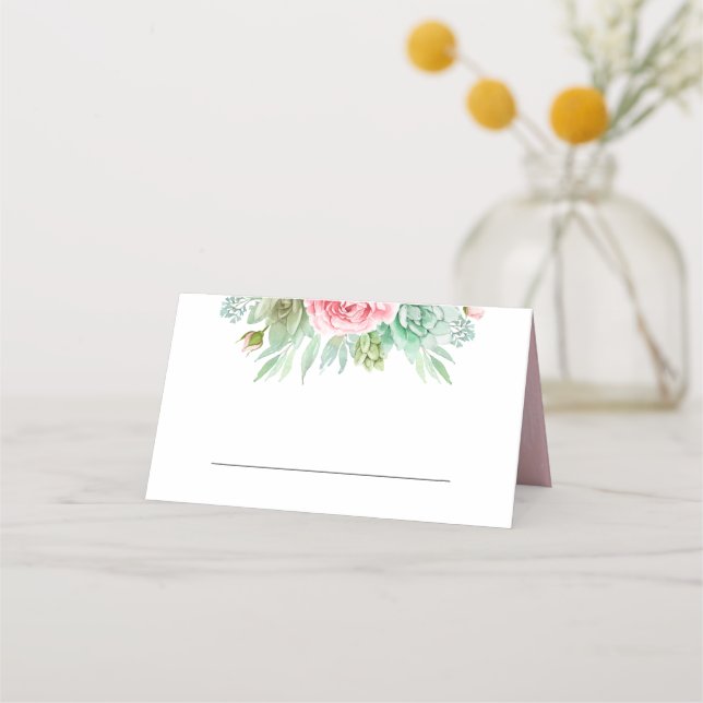 Carte De Placement Mariage Succulent (Devant)