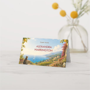 Carte De Placement Mariage sur la Côte d'Amalfi Méditerranée aux ci
