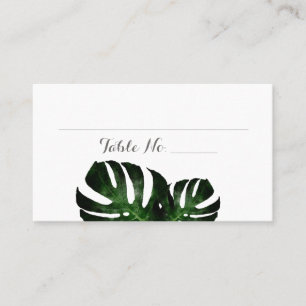 Carte De Placement Mariage tropical Monstera Fern Plat Place Card