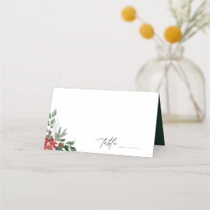 Carte De Placement Mariage végétal d'hiver