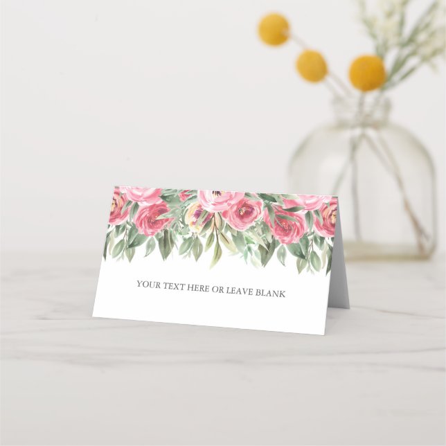 Carte De Placement Mariage Watercolor Peony (Devant)