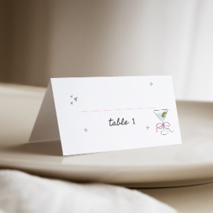 Carte De Placement Mariée dans une toute petite fête de mariage