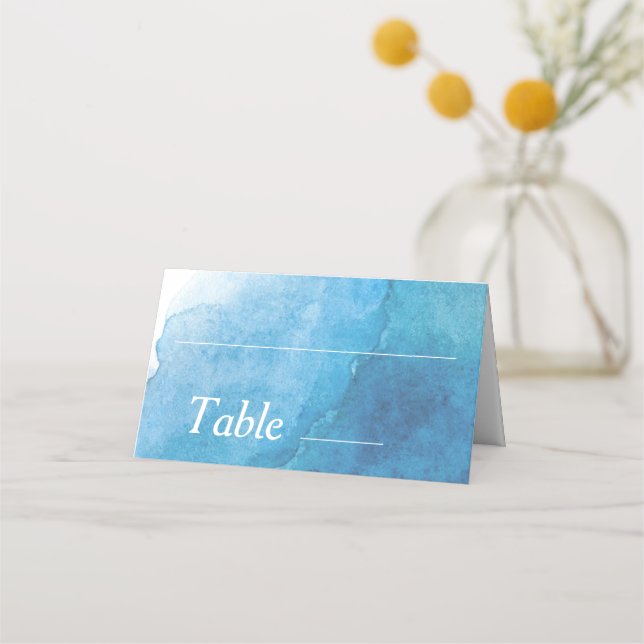 Carte De Placement Marine Aquarelle Mariage moderne (Devant)