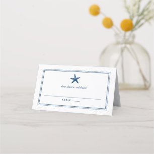 Carte De Placement Marine Bleu Nautique Mariage de poisson étoile Esc
