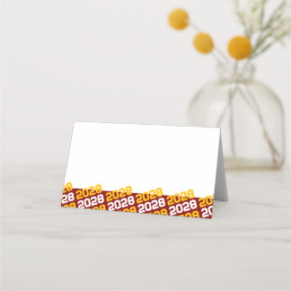 Carte De Placement Maroon & Gold Graduation Année Pliage Aliments ou