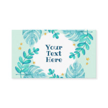 matchbox bohème feuilles d'aquarelle botanique