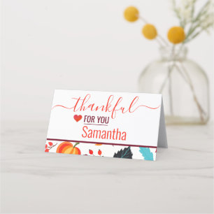 Carte De Placement Merci pour vous Festive Thanksgiving