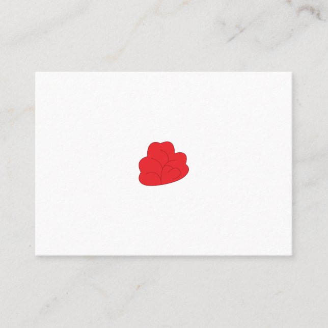 Carte De Placement Milano Red, Rose Madder Coeur Design (Devant)