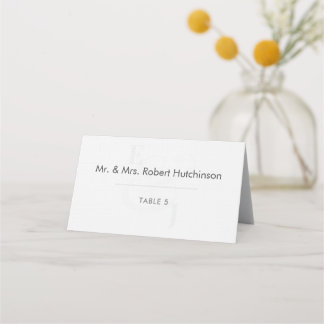 Carte De Placement Minimalist Ampersand Wedding | Folded Seating Tent