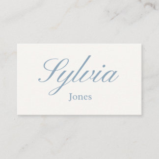 Carte De Placement Minimalist dusty blue wedding flat place cards