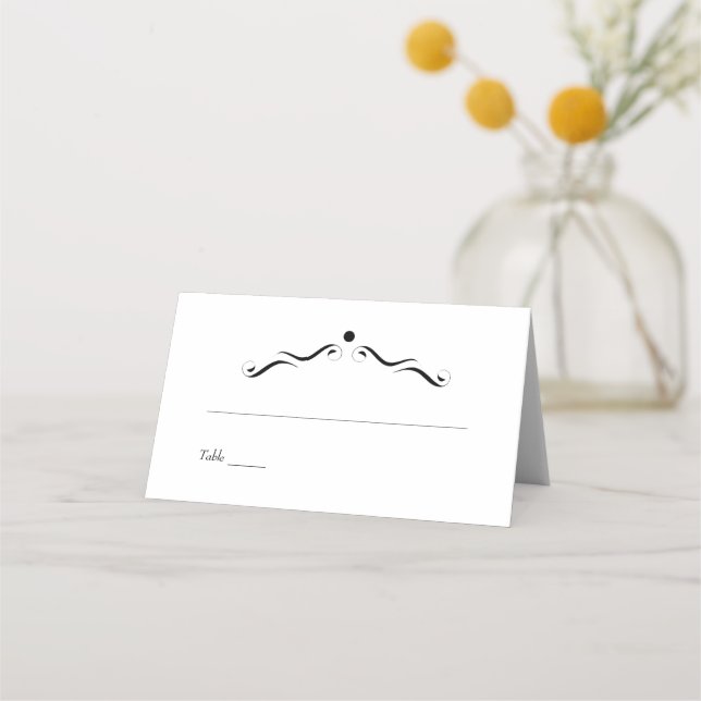 Carte De Placement Minimaliste Blanc (Devant)