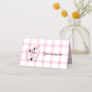 Carte De Placement Minnie mouse Editable party Folded cards