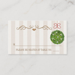 Carte De Placement MISTLETOE KISSING BALL Place Card