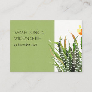 CARTE DE PLACEMENT MODERN DESERT CACTUS FLORAL GARDEN WATERCOLOR