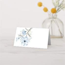Carte De Placement Moderne Elegant Chic Dusty Mariage bleu