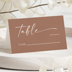 Carte De Placement Moderne minimaliste élégant Mocha Mousse Mariage