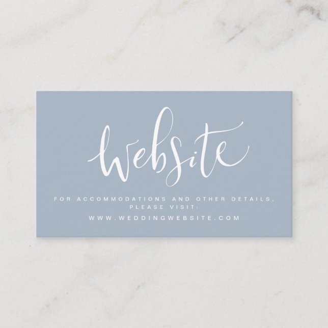 Carte De Placement Moderne Simple Script Mariage site web Insérer une (Devant)