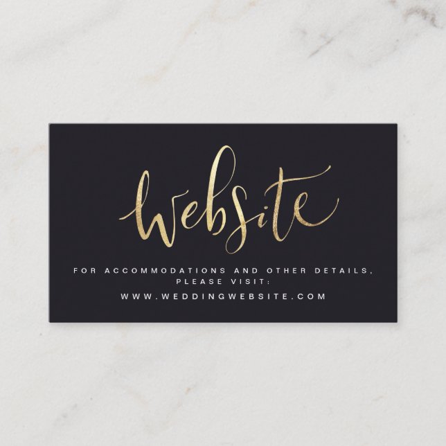 Carte De Placement Moderne Simple Script Mariage site web Insérer une (Devant)