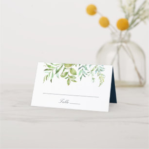 Carte De Placement Moderne verdure Botanique Foliage Feuille Marine
