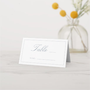 Carte De Placement Monogramme bleu foncé Numéro de table du Mariage d