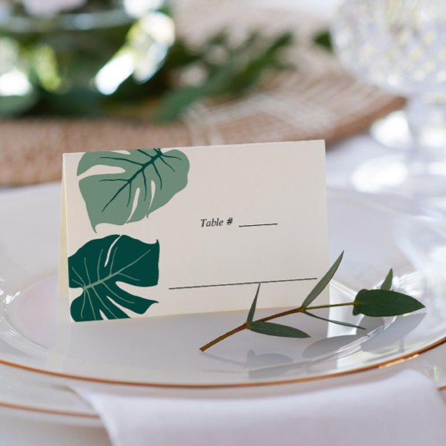 Carte De Placement Monstère tropicale verte | table Mariage (Créateur téléchargé)