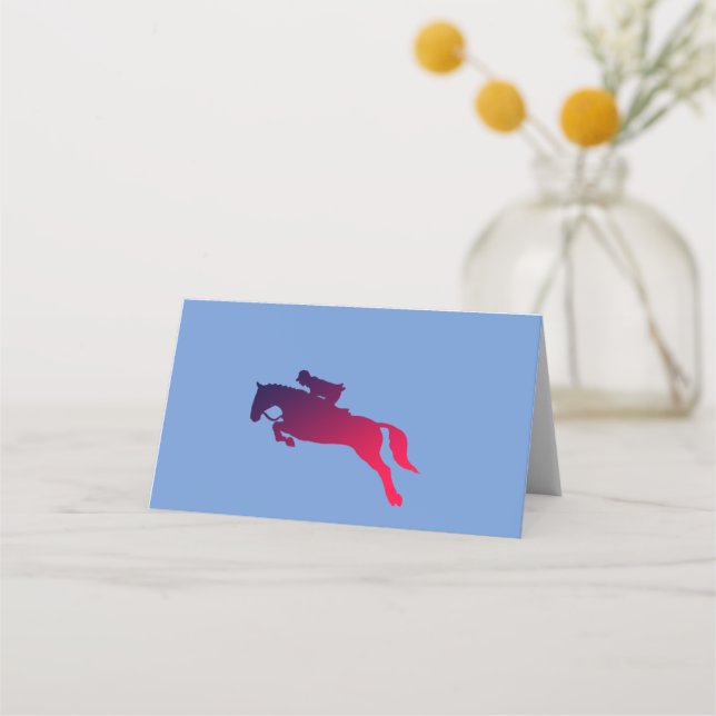 Carte De Placement Montrez le cavalier qui franchit un obstacle. Plac (Devant)