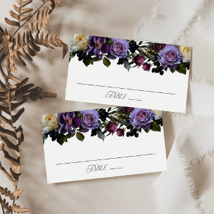 Carte De Placement Moody Gothic Floral Mariage
