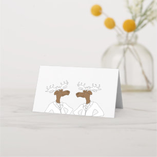 Carte De Placement Moose, 2 Bucks Place Card