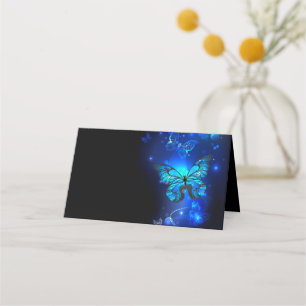 Carte De Placement Morpho Butterfly in the Dark Background