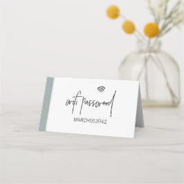 Carte De Placement MOT DE PASSE WIFI Panneau du bureau plié