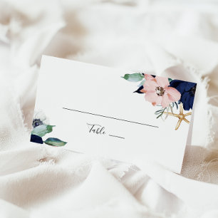 Carte De Placement Nautique moderne   Mariage plié floral
