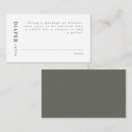 Carte De Placement NINA Moderne Petit Sage Vert Déchets Raffle