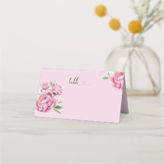 Carte De Placement Noces de Pivoine