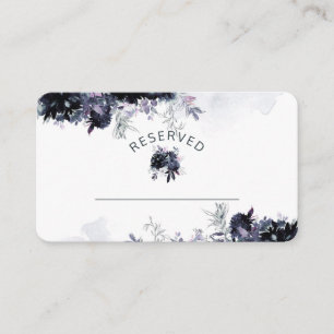Carte De Placement Nocturne Floral Marine Réservé Mariage siège