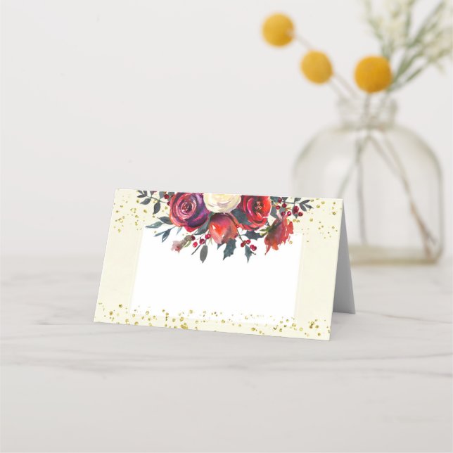 Carte De Placement noël hiver mariage vacances lieu carte saint (Devant)