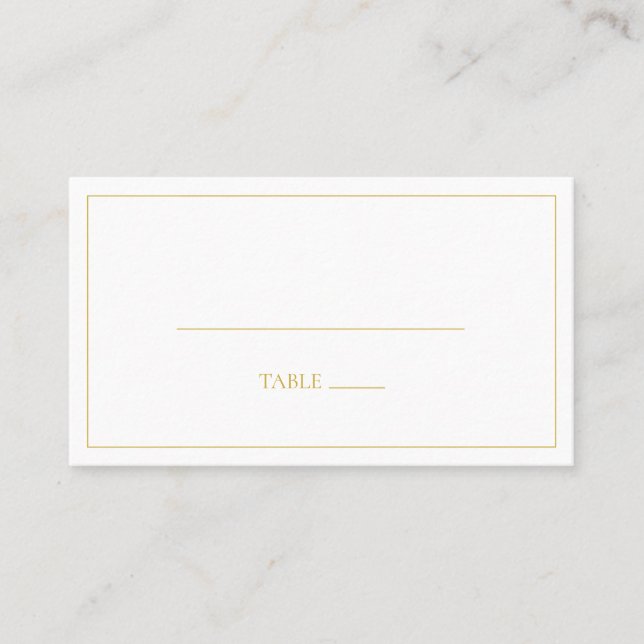 Carte De Placement Noël simple et élégant | Mariage plat blanc (Devant)