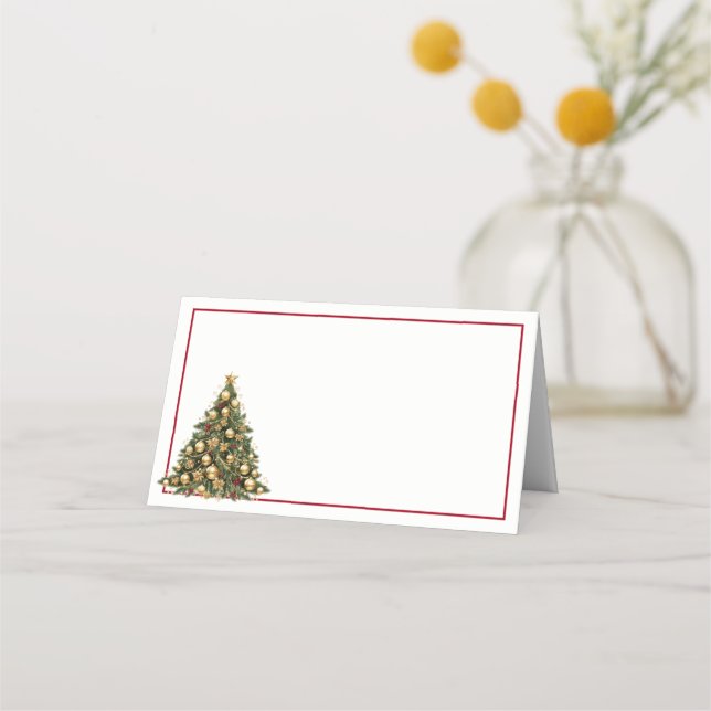 Carte De Placement Nom Carte Place-Christmas Tree Carte Place (Devant)