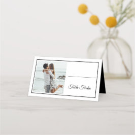 Carte De Placement Nom des invités Photo Elegant Wedding Numéro de ta
