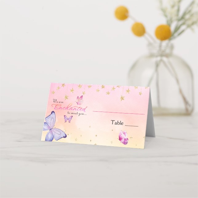 Carte De Placement Nous Sommes Enchantés De Vous Rencontrer Baby show (Devant)