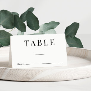 Carte De Placement Numéro de table de mariage simple et élégant