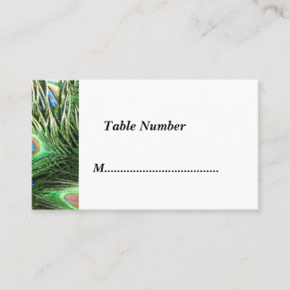 Carte De Placement Numéros de table Paon Classique
