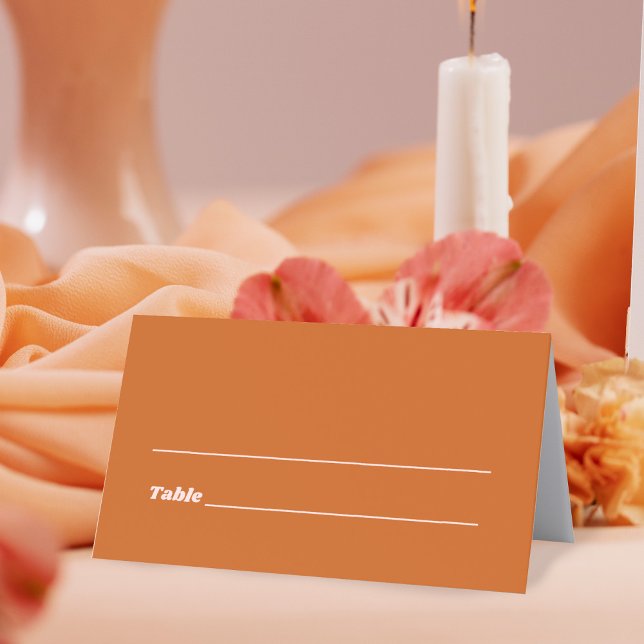 Carte De Placement Orange Tropical Disco Mariage (Créateur téléchargé)