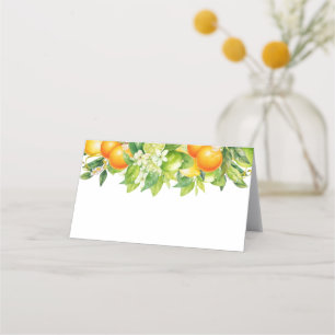 Carte De Placement Oranges estivales modernes Fête des mariées Citrus