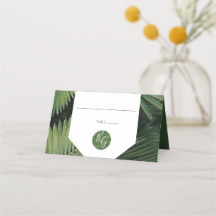 Carte De Placement Palm Tropical Feuille Greenery Mariage Carte Place