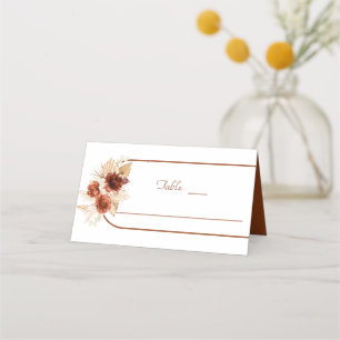 Carte De Placement Pampas Grass Terracotta Arch Mariage Floral