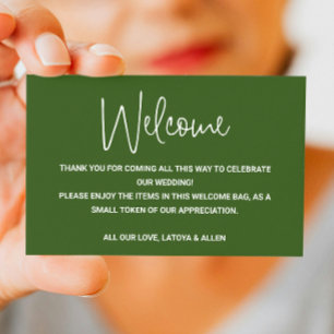 Carte De Placement Panier cadeau de bienvenue pour Mariage de script