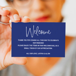 Carte De Placement Panier cadeau de bienvenue pour Mariage de script 