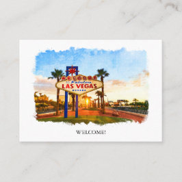 Carte De Placement Panneau Aquarelle Las Vegas Bienvenue Au Mariage